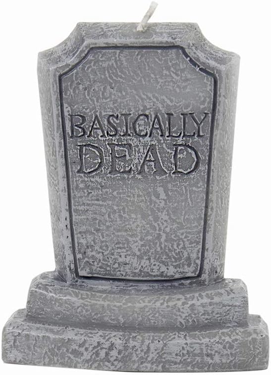 Basically Dead Tombstone Birthday Candle
