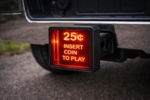 Insert Coin LED Trailer Hitch Cover – photo 3