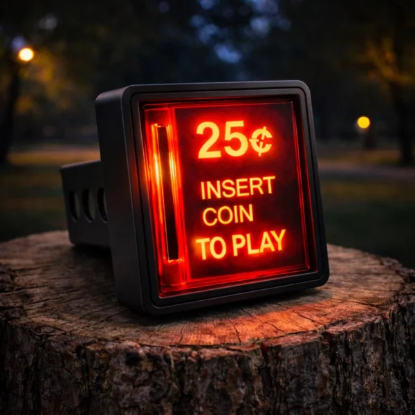 Insert Coin LED Trailer Hitch Cover