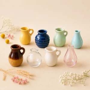 Roselle Mini Vase Fridge Magnets – photo 1