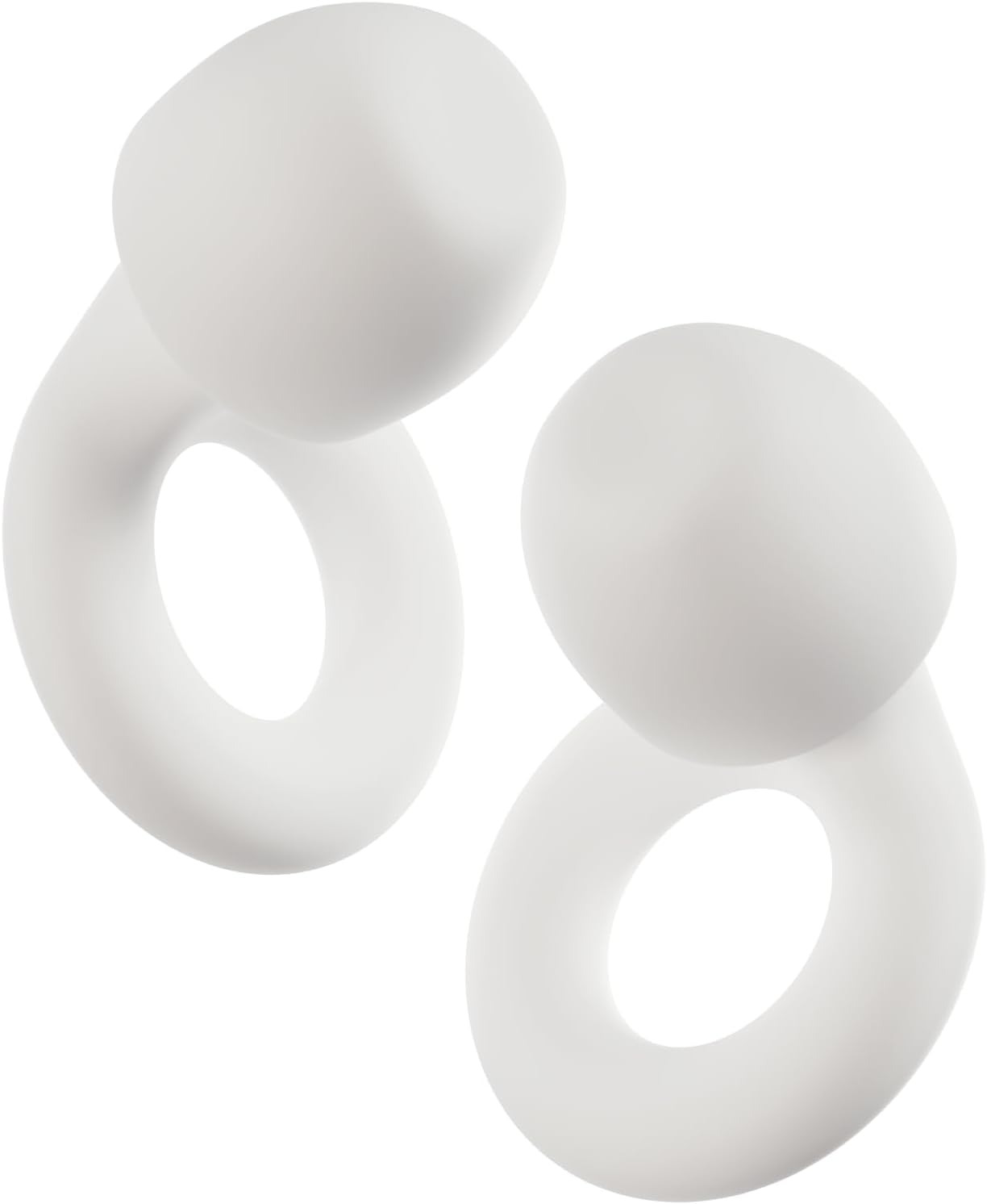 Pair of white Loop Quiet 2 silicone earplugs