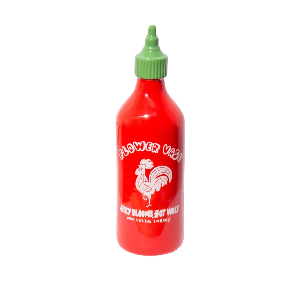 Sriracha Bottle Ceramic Vase